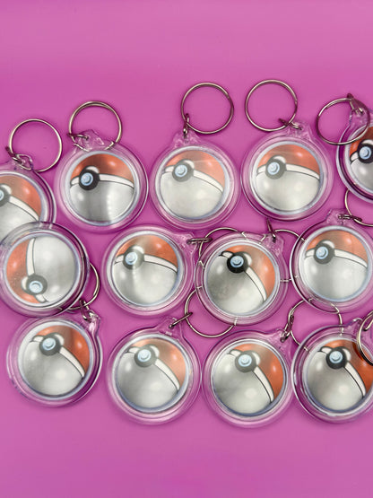 Pokémon Keyring | Double-Sided Plastic Shell & Metal Ring