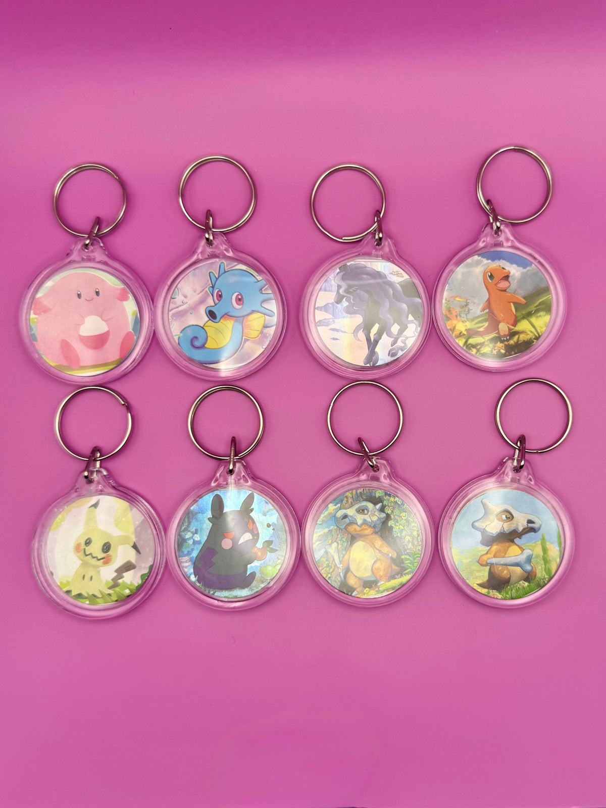 Pokémon Keyring | Double-Sided Plastic Shell & Metal Ring