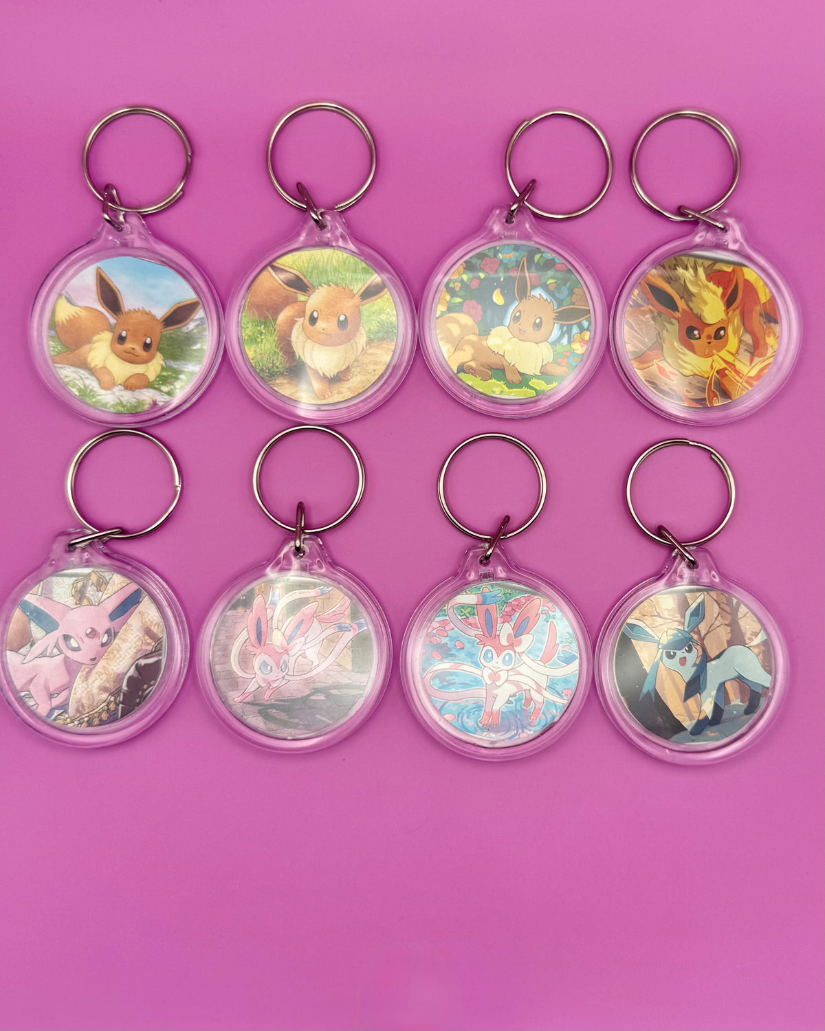 Pokémon Keyring | Double-Sided Plastic Shell & Metal Ring
