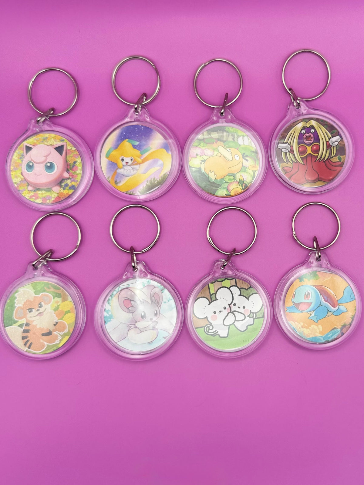 Pokémon Keyring | Double-Sided Plastic Shell & Metal Ring